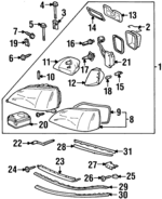 201820001402 - Electrical: Headlamp Assembly Mount Kit for Mercedes-Benz Image