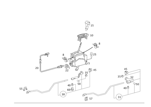 Floor Shift, Automatic Transmission for 2003 Mercedes-Benz S55 AMG #0