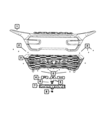 7KF42GXHAA - Exterior Ornamentation: Grille Surround for Mopar Image