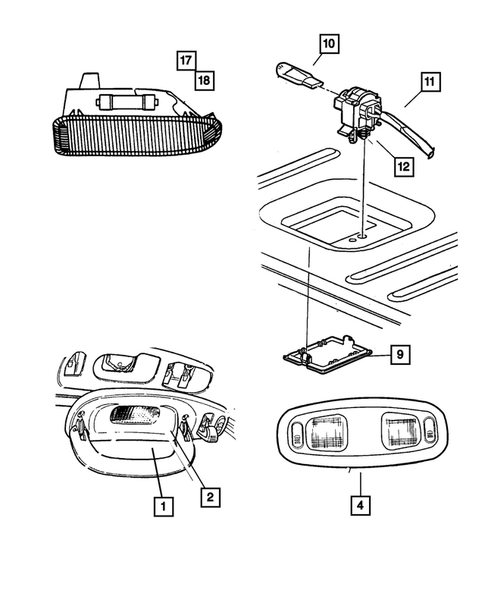 Lamps - Front, Rear and Courtesy for 2004 Dodge Intrepid #3