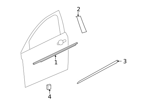 Exterior Trim - Front Door for 2008 Saturn Astra #1