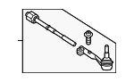 45470WAA04 - : Rod Assembly Tie Left-hand for Toyota Image