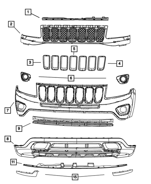 Front Bumper and Fascia for 2014 Jeep Patriot #1