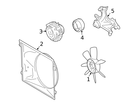 Cooling Fan for 2006 Lexus GX470 #0