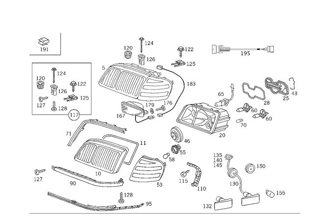 202820266164 - Electrical System: Lamp Unit for Mercedes-Benz Image image