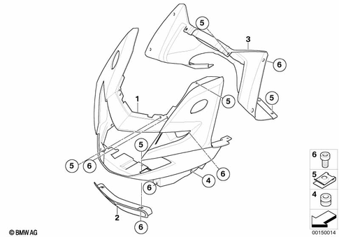 Motorcycle Trim Section, Windshield for 2005 BMW-Motorrad K 1200 GT #11