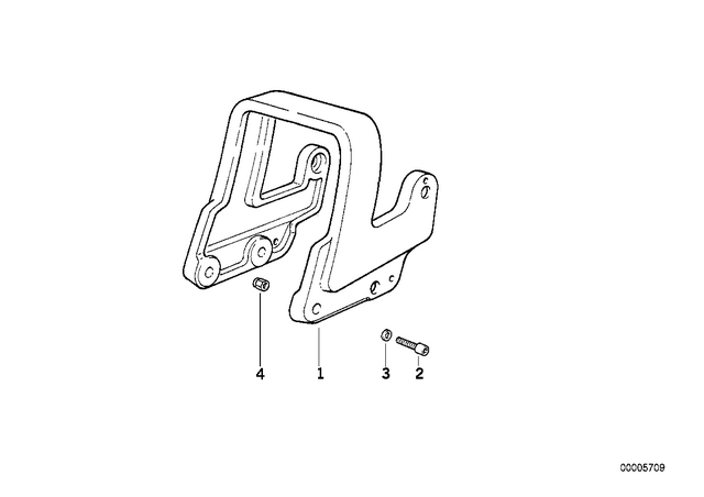 46512314482 - : Handle Rear - Black for BMW-Motorrad Image