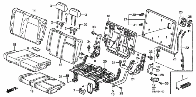Rear Seat (L.) for 2005 Honda Pilot #0