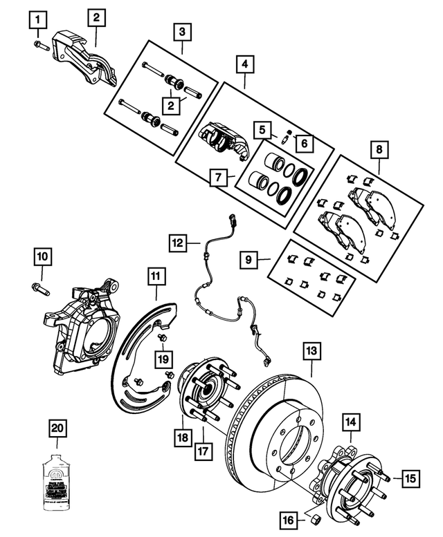 R8049151AD - Brakes: Disc Brake Caliper Assembly, Remanufactured, Left for Mopar Image image