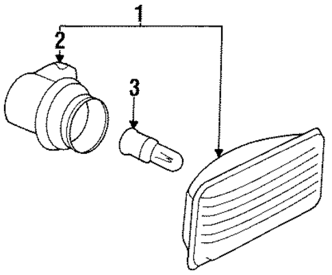 Side Marker Lamps for 1995 Volkswagen Golf #0