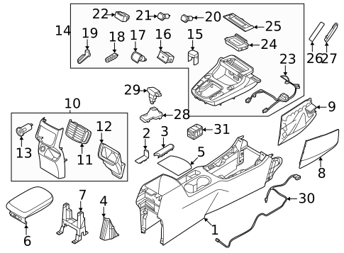 Center Console for 2025 Kia Seltos #0