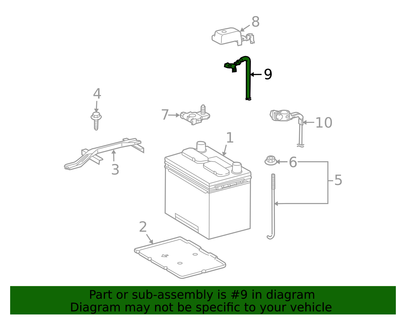 Toyota OEM Battery Cable 82122-08020 | Toyota OEM Parts Giant