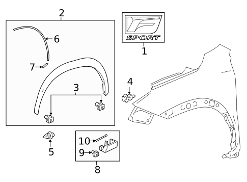 Exterior Trim - Fender for 2020 Lexus NX300 #0