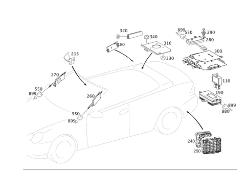 Antenna, Antenna Amplifier and Wiringharnesses for 2002 Mercedes-Benz CLK 55 AMG&reg; #0