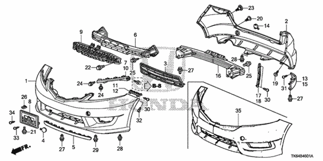 Bumpers (2) for 2010 Honda Fit #0