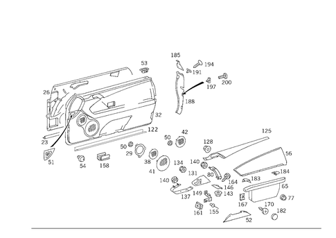 Door Paneling for 1993 Mercedes-Benz 500SEC #0