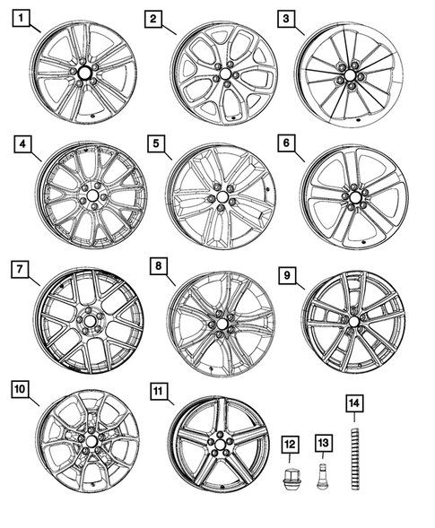 Wheels, Tires and Hardware for 2017 Dodge Challenger #0