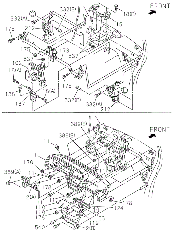 Instrument Panel (2) for 1998 Acura SLX #0