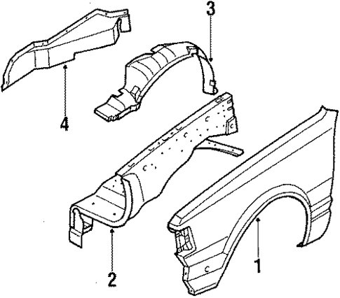 Fender & Components for 1986 Nissan 720 #0
