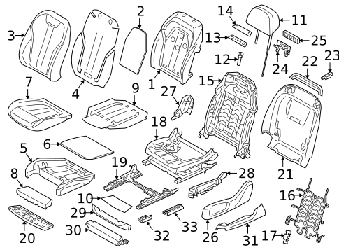 Passenger Seat Components for 2018 BMW M760i xDrive #1