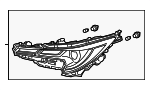 8111002P50 - : Headlamp Assembly - PASSENGER SIDE for Toyota: Corolla Image