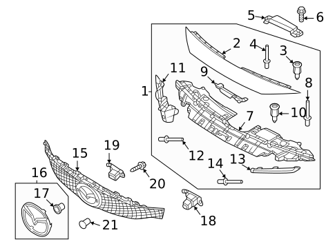 Grille & Components for 2023 Mazda MX-30 EV #0