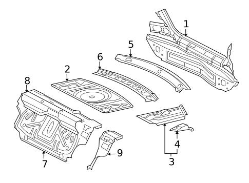 Rear Body for 2006 Mercedes-Benz CLS 500 #0