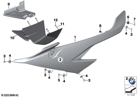 Motorcycle Trim Section, Windshield for 2020 BMW-Motorrad M 1000 RR #1