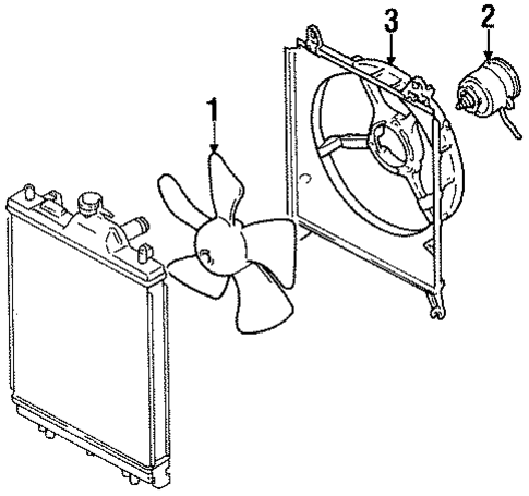 Cooling Fan for 1996 Suzuki Swift #0