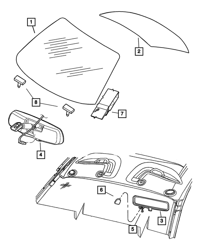 5008025AB - : Windshield Retainer for Mopar Image
