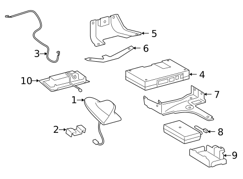 Communication System Components for 2007 Lexus GS450h #0
