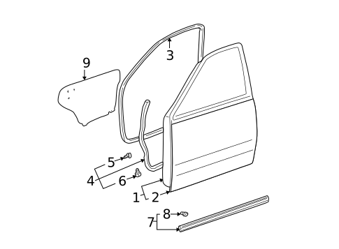 Interior Trim - Front Door for 2006 Toyota Tundra #2