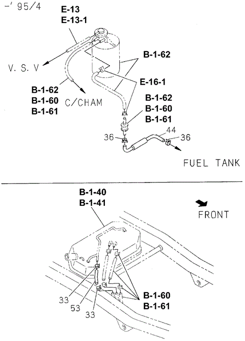 A/C Evaporator System (Engine) (1) (DX) for 1995 Honda Passport #0