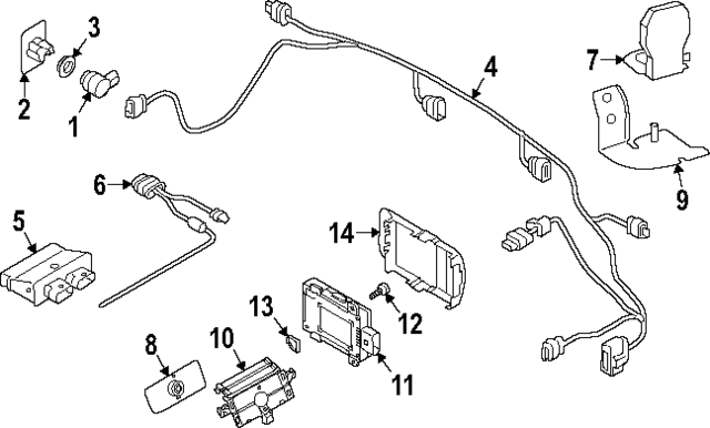 4N0971104AB - Body: Wire Harness for Audi Image