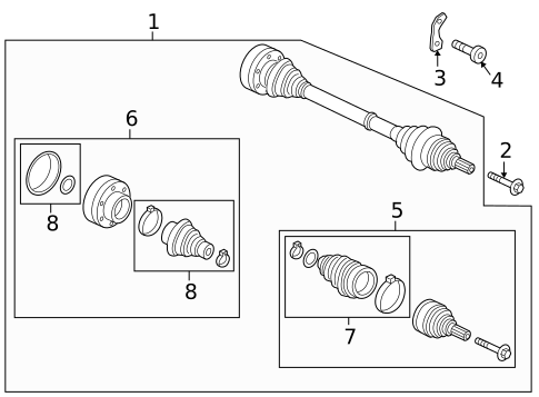 Drive Axles for 2018 Audi TTS Quattro #1