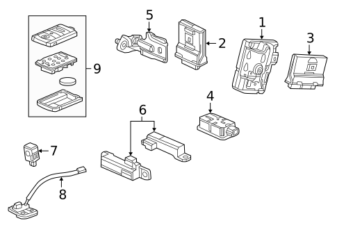 Keyless Entry Components for 2013 Acura RDX #0