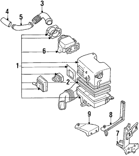 Air Cleaner for 1987 Mazda 626 #1