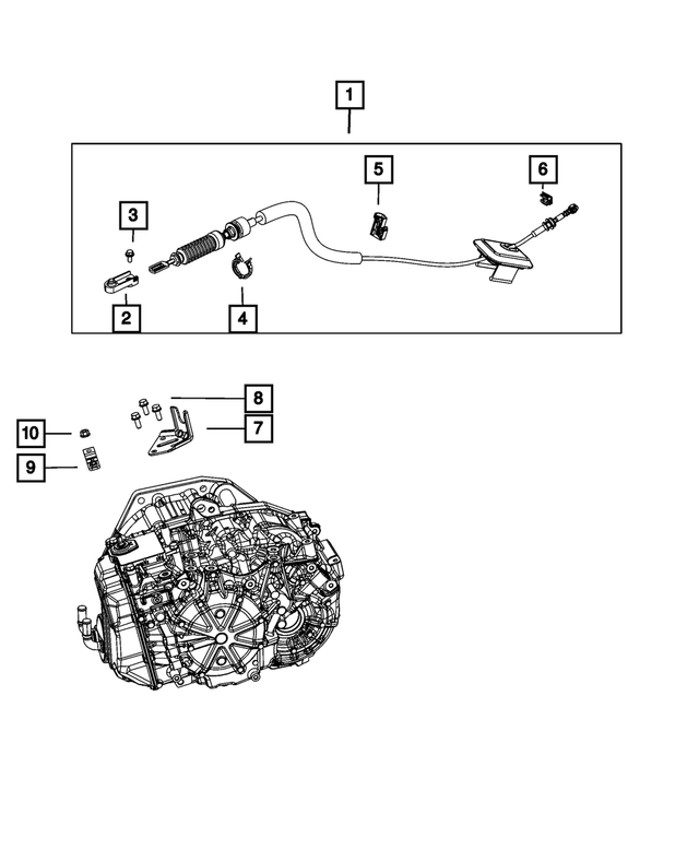 68101741AA - AS60T; 6 Speed HD; Automatic Transaxle: Cable Clip for Mopar Image