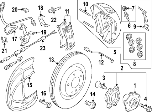 Front Brakes for 2025 Audi Q8 e-tron Sportback #0