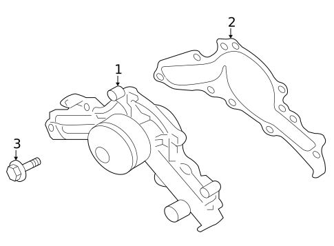 Water Pump for 2010 Mitsubishi Outlander #0