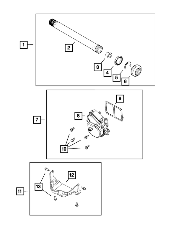 68394146AA - Front Axle; Dana 210 MM; Differential and Drive Line: Bolt Kit for Mopar Image
