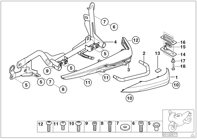 46637651111 - : Molding Rocker Panel - Front Left - Chrome for BMW-Motorrad Image