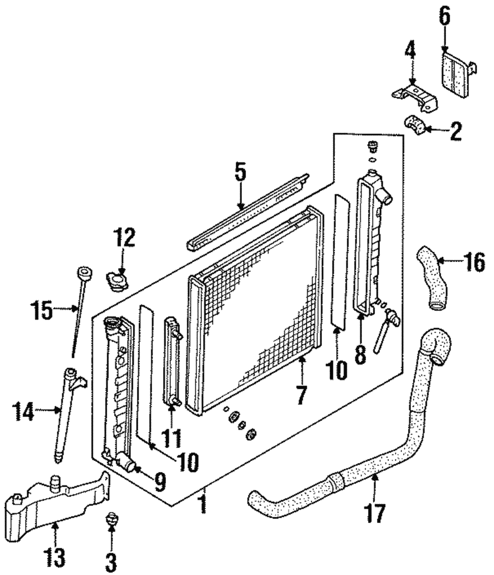 1990-1996 Nissan 300ZX Radiator Seal 21499-40P00 | Nissan