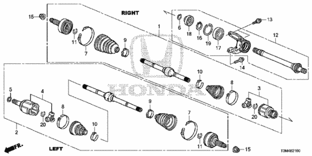 Driveshaft - Half Shaft (L4) for 2017 Honda Accord #0