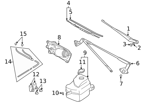 Wiper & Washer Components for 2003 Suzuki Grand Vitara #0