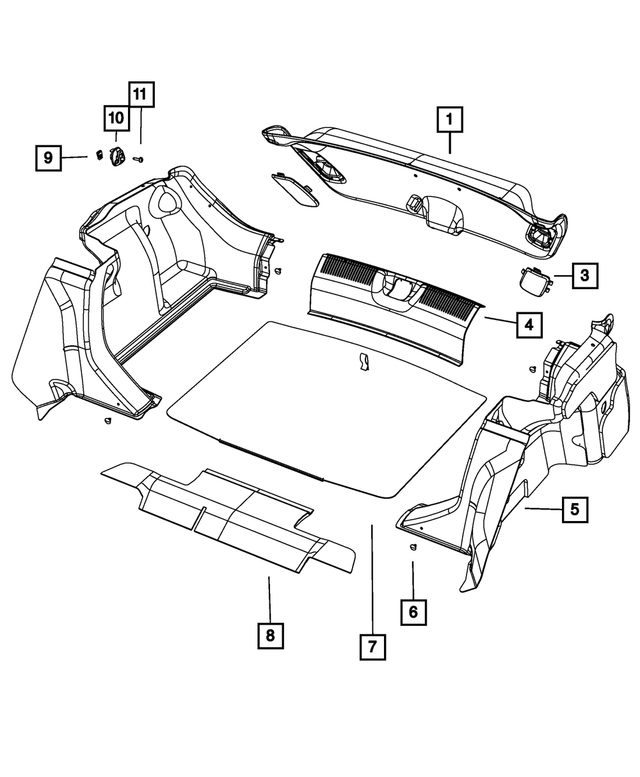 1SW39VXLAC - Body Sheet Metal Except Doors: Panel for Mopar Image