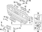 4K8807400 - : 2019-2023 Audi - Center Grille Retainer for Audi: A7 Sportback Image
