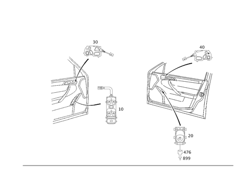 Switch in Front Door Lining for 2008 Mercedes-Benz CLK350 #0