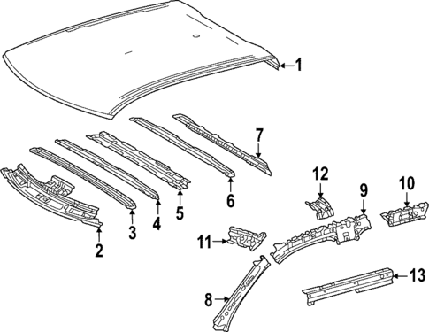 Roof & Components for 2023 Toyota Tundra #2