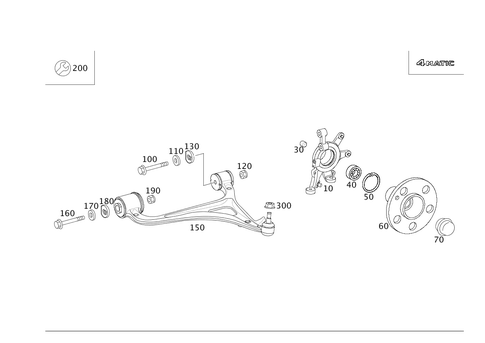 4MATIC&reg; Steering Knuckle & Control Arm for 2005 Mercedes-Benz C240 #0
